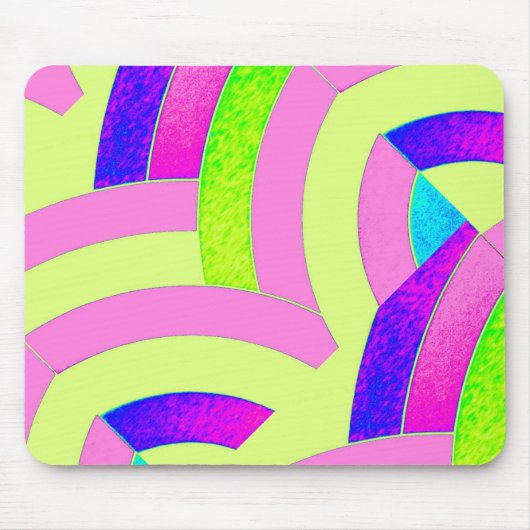 stilvoll und modern, rosa/Limon Zickzack Mousepad (Vorne)