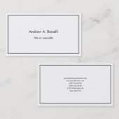 Stilvoll und trendig Schwarz-weiß Beruflich modern Visitenkarte (Vorne/Hinten)