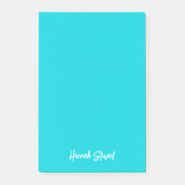 Stilvoll und trendy Aquamarin Blue Minimalistisch  Post-it Klebezettel
