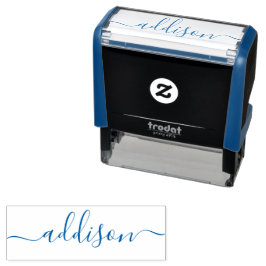 Stilvoll und trendy Blue Minimalistisch Girly Permastempel