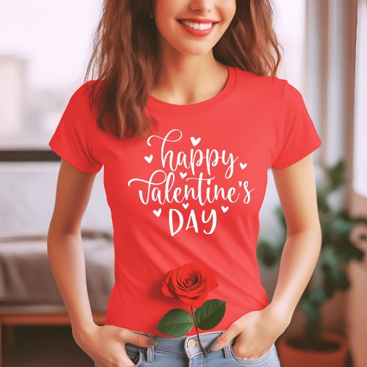 Stilvoll und trendy Happy Valentine's Day T-Shirt