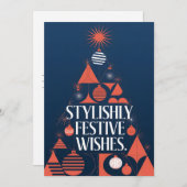 Stilvoll Urlaub - Weihnachtskarte Feiertagskarte (Vorne/Hinten)