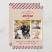 Stilvoll verschickte Weihnachtsfotokarte Feiertagskarte (Vorne/Hinten)