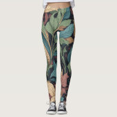 Stilvoll Viktorianisches, faszinierendes botanisch Leggings (Vorderseite)