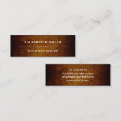 Stilvoll Vintag Brown Mini Visitenkarte (Vorne/Hinten)