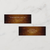 Stilvoll Vintag Brown Mini Visitenkarte (Vorne/Hinten)