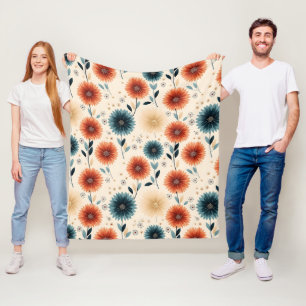Stilvoll Vintag Inspiriert Blumenmuster Fleecedecke