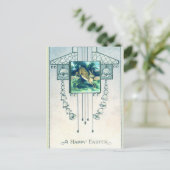 Stilvoll Vintag Ostern Bunny Festival Postkarte (Stehend Vorderseite)