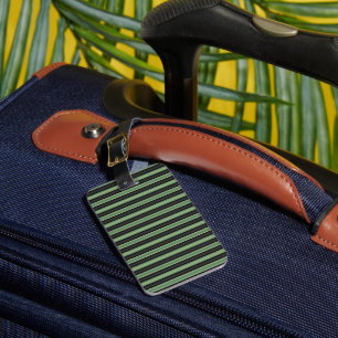 Stilvoll Vintages Olive Sage Green Black 3D gestre Gepäckanhänger