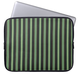 Stilvoll Vintages Olive Sage Green Black 3D gestre Laptopschutzhülle