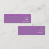 Stilvoll Violet Moderner Beruflicher Chic Einfach Mini Visitenkarte (Vorne/Hinten)