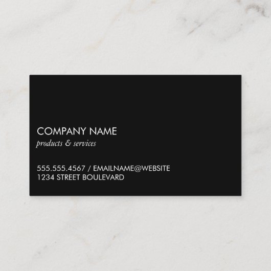 Stilvoll Visitenkarte (Rückseite)