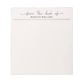 Stilvoll Von Schreibtisch Von Professionellem Beig Notizblock (Vorderseite)