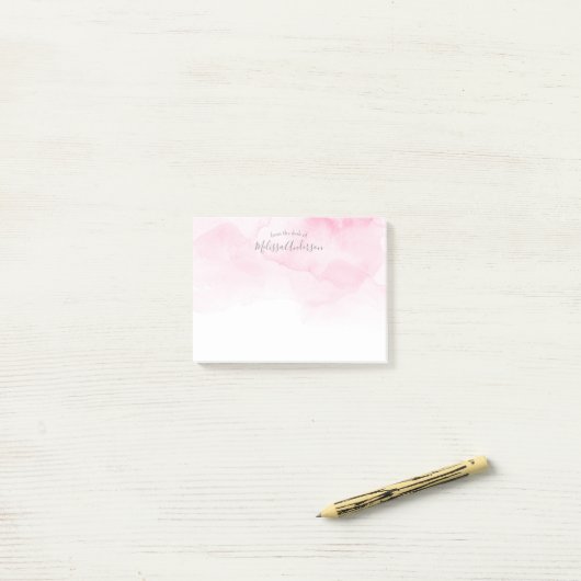 Stilvoll, Wasserfarbe, modern, trendy, Chic Post-it Klebezettel (Auf Schreibtisch)