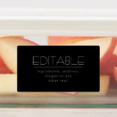 Stilvoll Waterproof Mehrzweckschwarz & Weiß Etiketten (Befestigt)