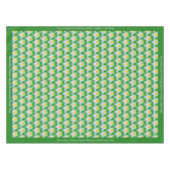 Stilvoll Weiß Daisy Muster Grün Personalisiert Tischdecke (Vorderseite (Horizontal))