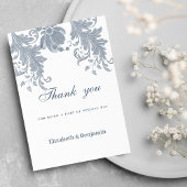 Stilvoll weiß-lila blauen Blumenspitze Danke Einladung