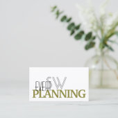 Stilvoll Weiß und Olivengrün mit Monogramm Visitenkarte (Stehend Vorderseite)