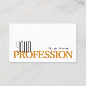 Stilvoll weiß und orange mit Beruflichem Foto Visitenkarte (Vorderseite)