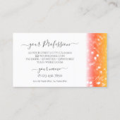 Stilvoll weißer glänzender Glitzer Monogram Visitenkarte (Rückseite)