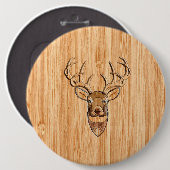 Stilvoll Weißer Schwanz Buck Antlers Light Wood Gr Button (Vorne & Hinten)