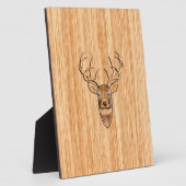 Stilvoll Weißer Schwanz Buck Antlers Light Wood Gr Fotoplatte (Seite)