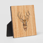 Stilvoll Weißer Schwanz Buck Antlers Light Wood Gr Fotoplatte (Vorderseite)