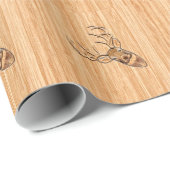 Stilvoll weißer Schwanz Hirschbügel Kopf Leichthol Geschenkpapier (Rolleneckpunkt)