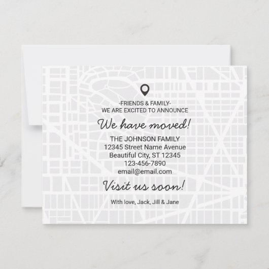 Stilvoll Wir haben das Map Button New Address Movi Ankündigung (Rückseite)