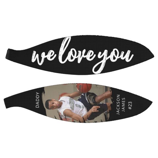 Stilvoll Wir Liebe Sie Brushed Effect Foto Basketball (Panele)