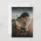 Stilvoll Wir sind Verlobte Foto Ankündigung (Vorderseite)