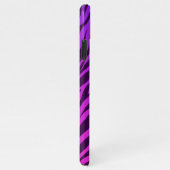 Stilvoll Zebra Print Ombre Lila Kundenname iPhone Hülle (Rechte Seite)