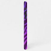 Stilvoll Zebra Print Ombre Lila Kundenname iPhone Hülle (Linke Seite)