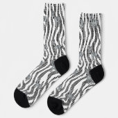 Stilvoll Zebra Stripe Socken (Linkes Detail)