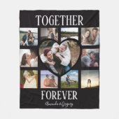 Stilvoll zusammengesteckt für immer | Foto-Collage Fleecedecke (Vorderseite)