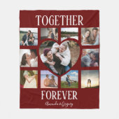 Stilvoll zusammengesteckt für immer | Foto-Collage Fleecedecke (Vorderseite)