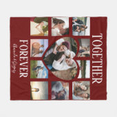 Stilvoll zusammengesteckt für immer | Foto-Collage Fleecedecke (Vorderseite (Horizontal))