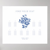 Stilvolle 10 Tisch Hochzeitplakatkarte Poster (Vorne)