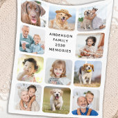 Stilvolle 11 FotoCollage Personalisierte Bilder Fleecedecke