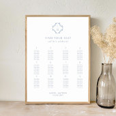 Stilvolle 12 Tisch Hochzeitplakatkarte Poster