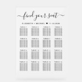 Stilvolle 16 Tischdecke Mattiert Acrylschild (Vorderseite)