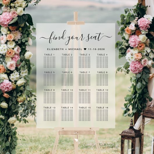 Stilvolle 16 Tischdecke Mattiert Acrylschild