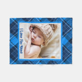 Stilvolle 1 Foto Collage Nachricht an die Mama Fleecedecke (Vorderseite (Horizontal))