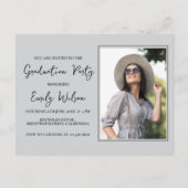 Stilvolle 2025 2 Foto Graduation Party Einladung Postkarte (Rückseite)