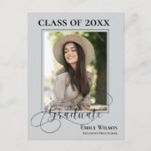 Stilvolle 2025 2 Foto Graduation Party Einladung Postkarte (Vorderseite)