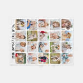 Stilvolle 20 Foto Collage Personalisierte Bilder Fleecedecke (Vorderseite (Horizontal))