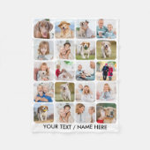 Stilvolle 20 Foto Collage Personalisierte Bilder Fleecedecke (Vorderseite)