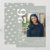 Stilvolle 225 Foto Graduation Party Einladung (Vorne/Hinten)