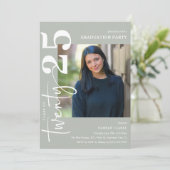 Stilvolle 225 Foto Graduation Party Einladung (Stehend Vorderseite)