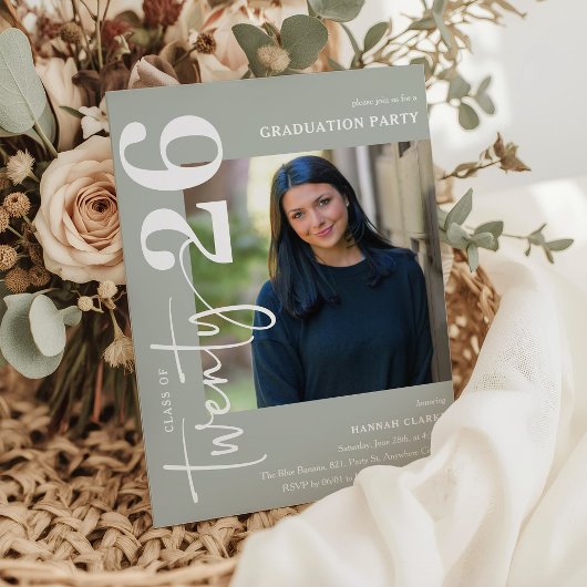 Stilvolle 225 Foto Graduation Party Einladung